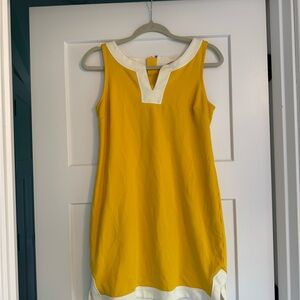 Banana Republic Yellow and Cream Dress